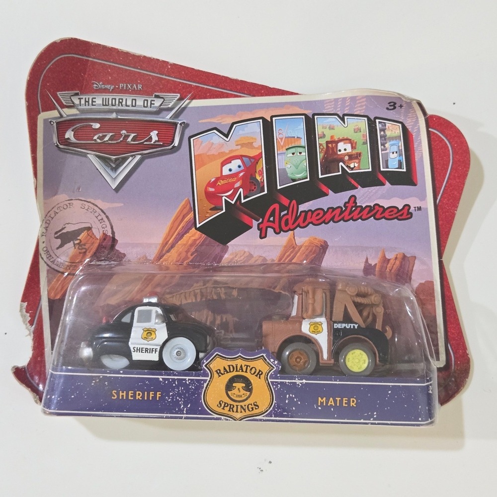Disney Pixar Cars Mini Adventures Sheriff and Deputy Mater 2-Pack Sealed